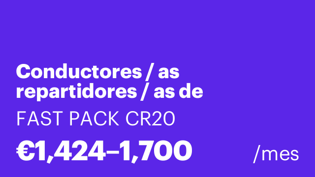 Conductores / as repartidores / as de paquetería en Madrid