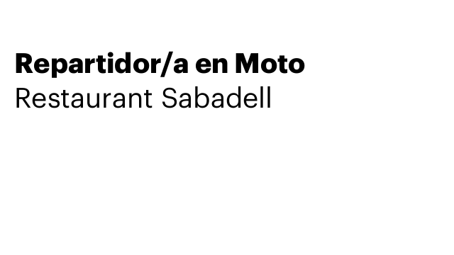 Repartidor/a en Moto