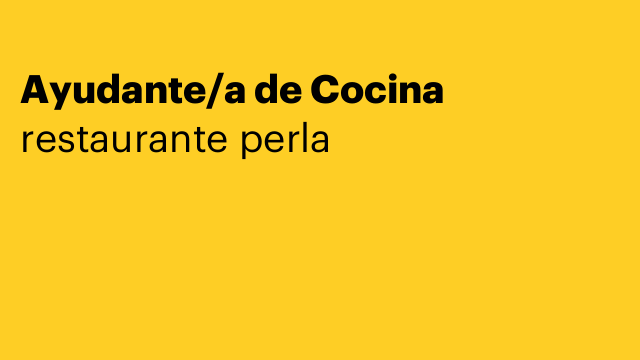 Ayudante/a de Cocina