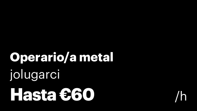 Operario/a metal