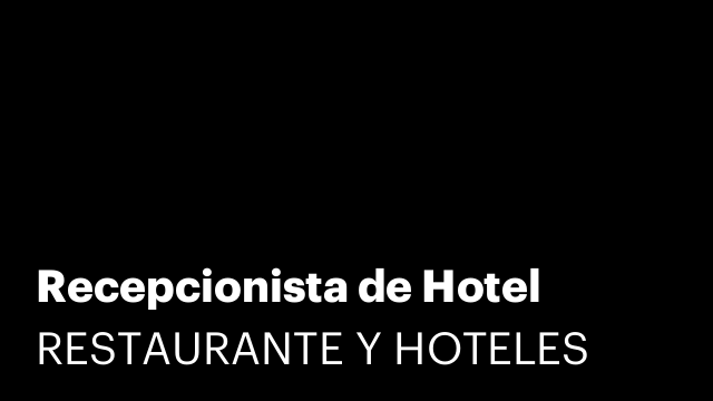 Recepcionista de Hotel