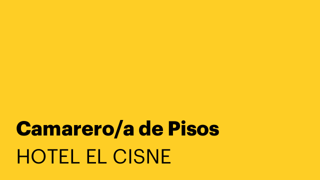 Camarero/a de Pisos