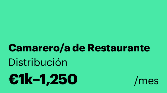 Camarero/a de Restaurante