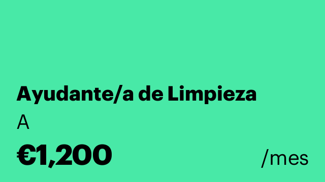 Ayudante/a de Limpieza