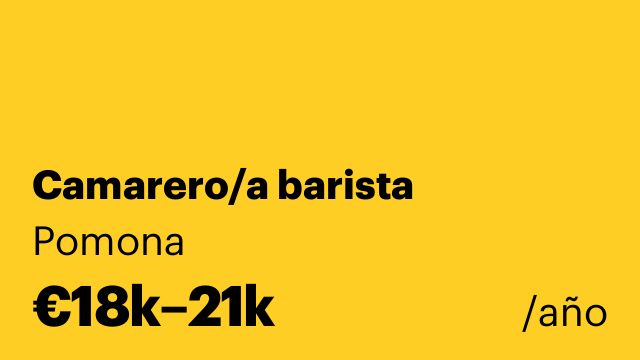 Camarero/a barista