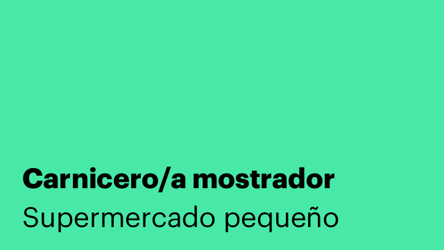 Carnicero/a mostrador