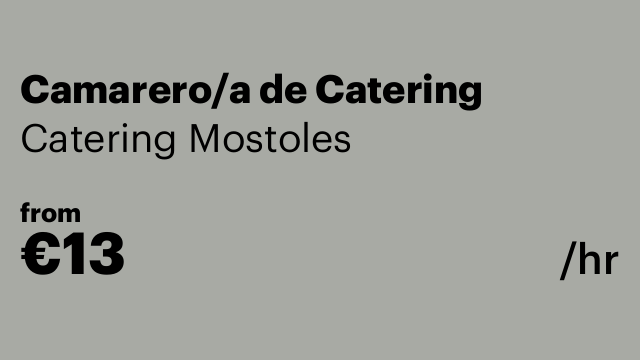 Camarero/a de Catering
