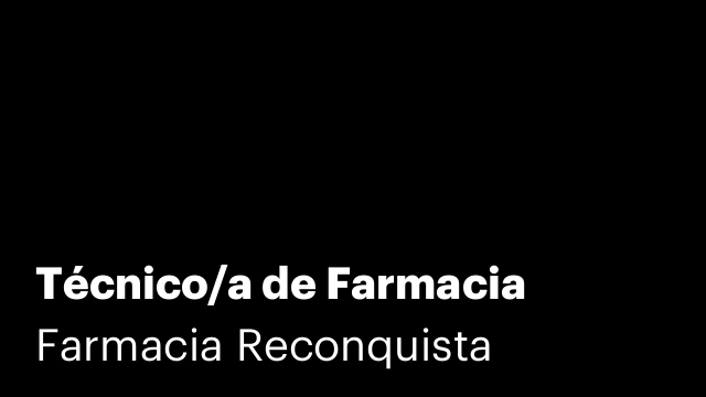 Técnico/a de Farmacia