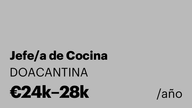 Jefe/a de Cocina