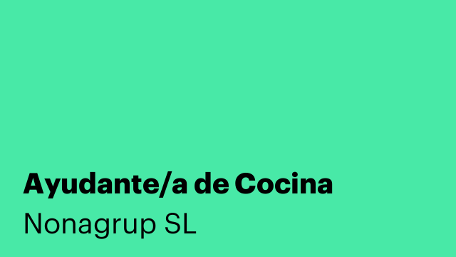 Ayudante/a de Cocina