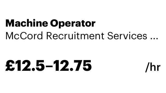 Machine Operator