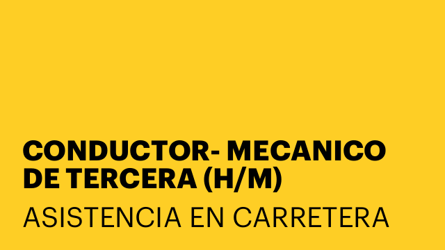 CONDUCTOR- MECANICO DE TERCERA (H/M)