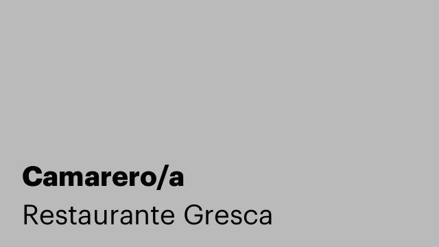Camarero/a