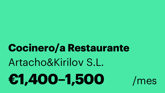 Cocinero/a Restaurante