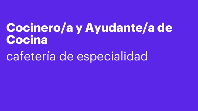 Cocinero/a y Ayudante/a de Cocina