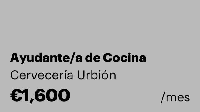 Ayudante/a de Cocina