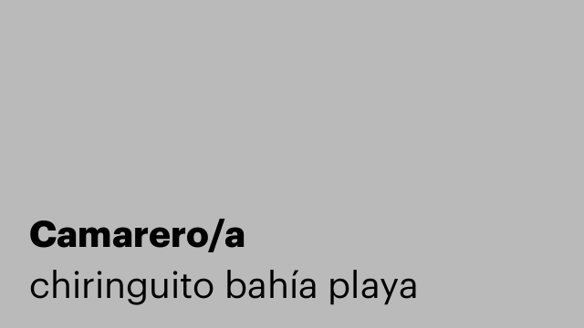 Camarero/a