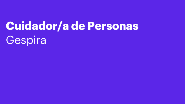 Cuidador/a de Personas