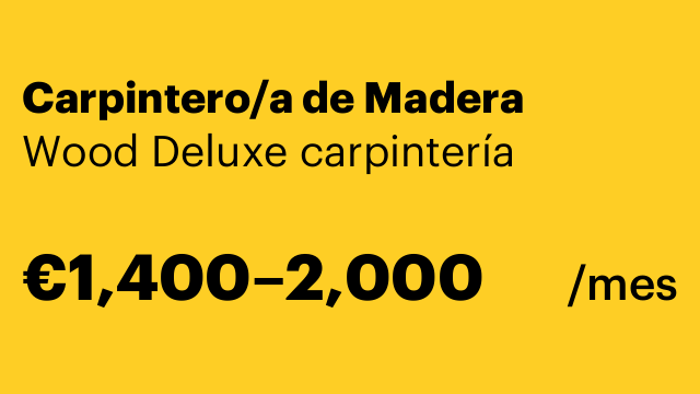Carpintero/a de Madera