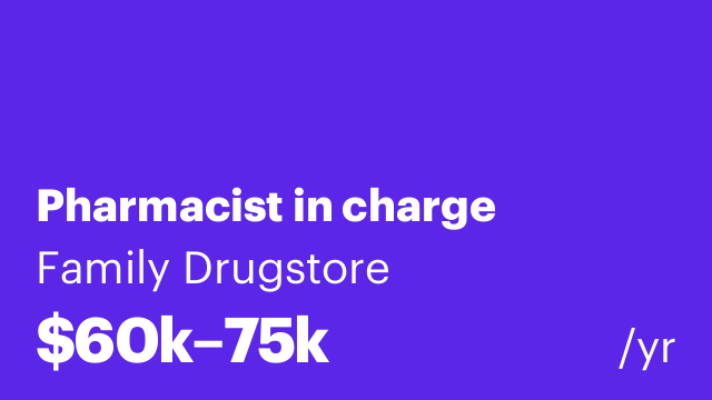 Pharmacist in charge