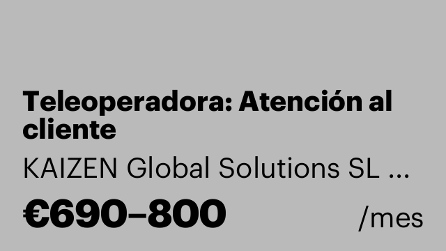 Teleoperadora: Atención al cliente