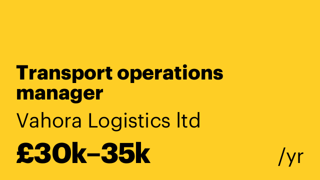 Transport operations manager