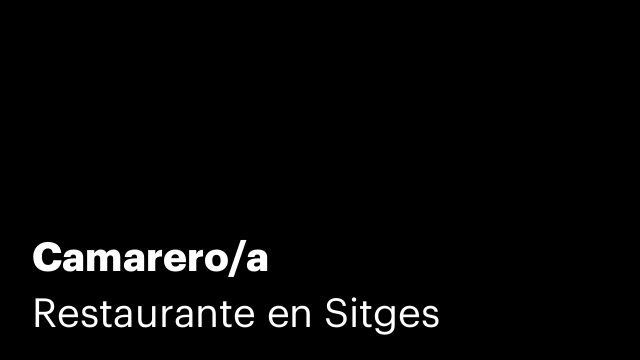 Camarero/a
