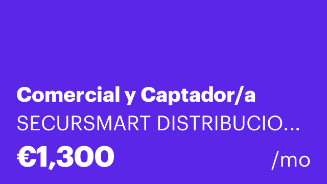 Comercial y Captador/a