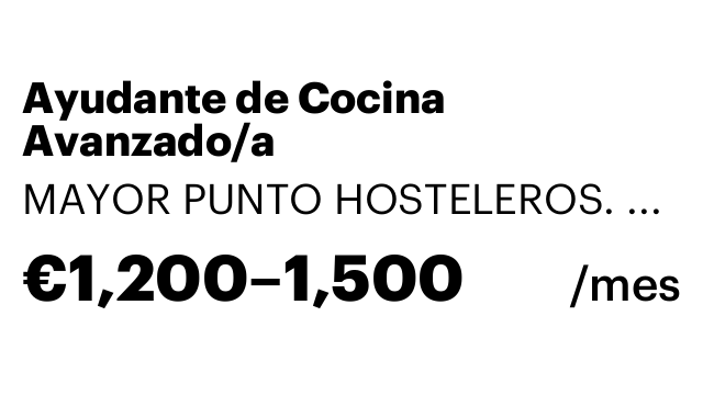 Ayudante de Cocina Avanzado/a