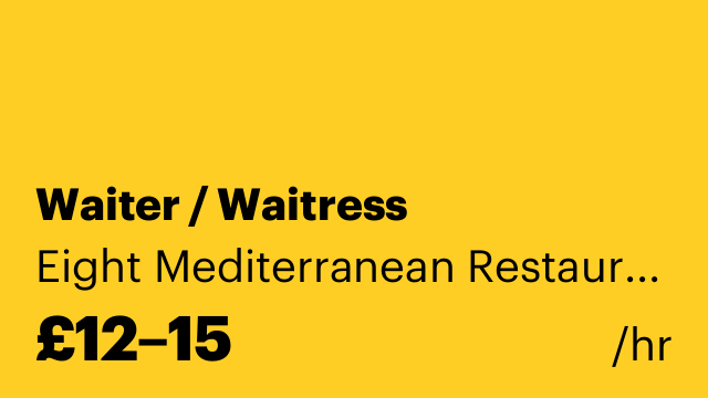 Waiter / Waitress