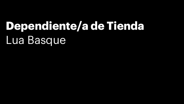 Dependiente/a de Tienda