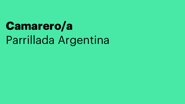 Camarero/a