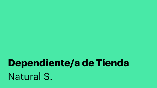 Dependiente/a de Tienda