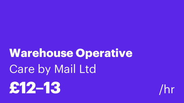 Warehouse Operative