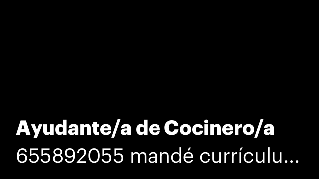 Ayudante/a de Cocinero/a