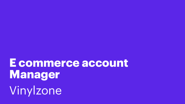 E commerce account Manager