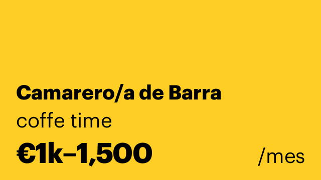 Camarero/a de Barra