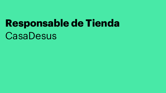 Responsable de Tienda