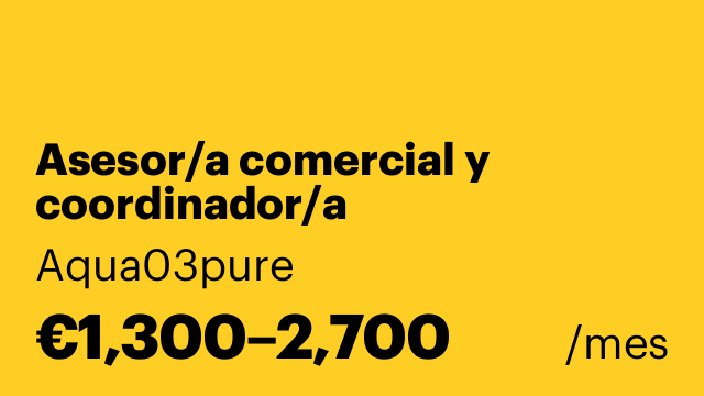 Asesor/a comercial y coordinador/a