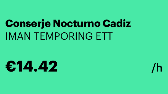 Conserje Nocturno Cadiz