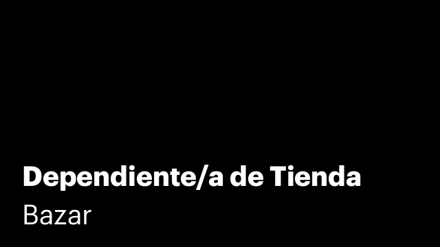 Dependiente/a de Tienda