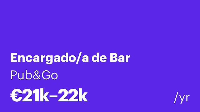 Encargado/a de Bar