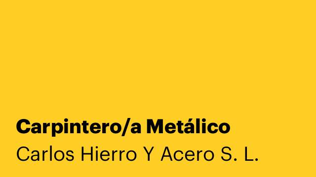Carpintero/a Metálico