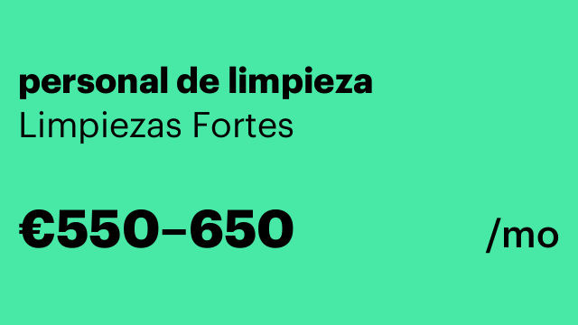 personal de limpieza