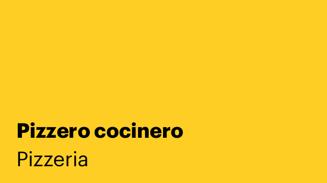 Pizzero cocinero
