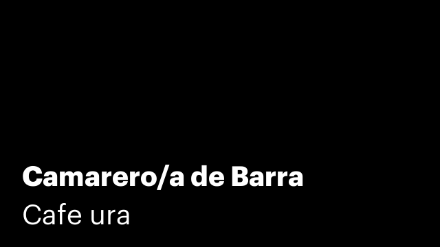 Camarero/a de Barra