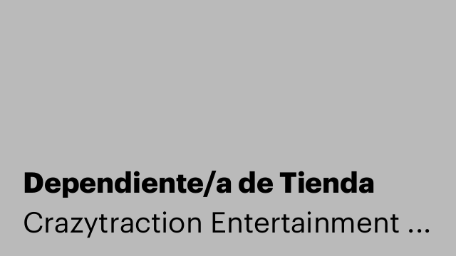 Dependiente/a de Tienda