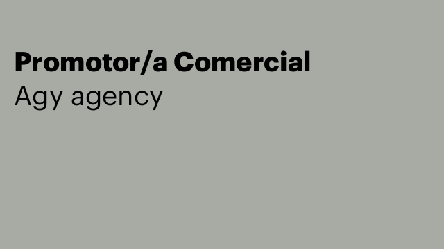 Promotor/a Comercial