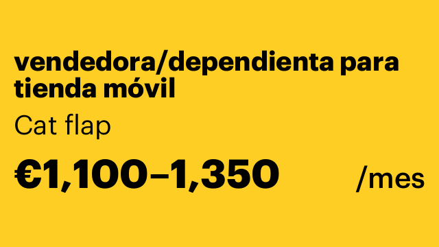 vendedora/dependienta para tienda móvil