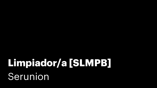 Limpiador/a [SLMPB]